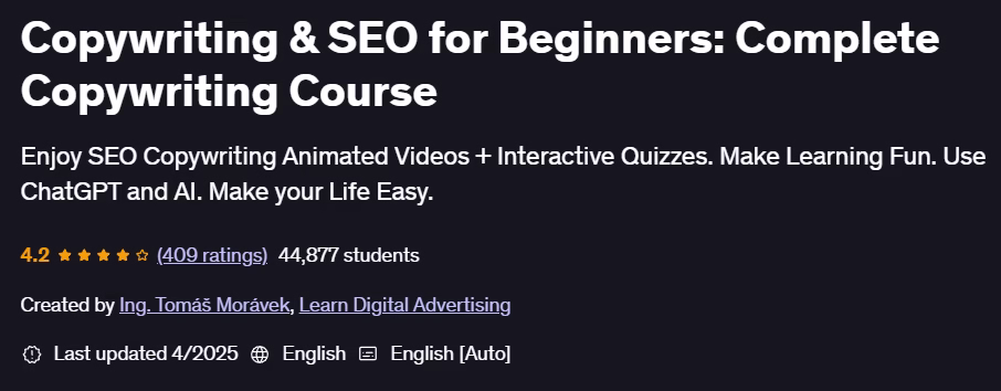 Copywriting & SEO for Beginners