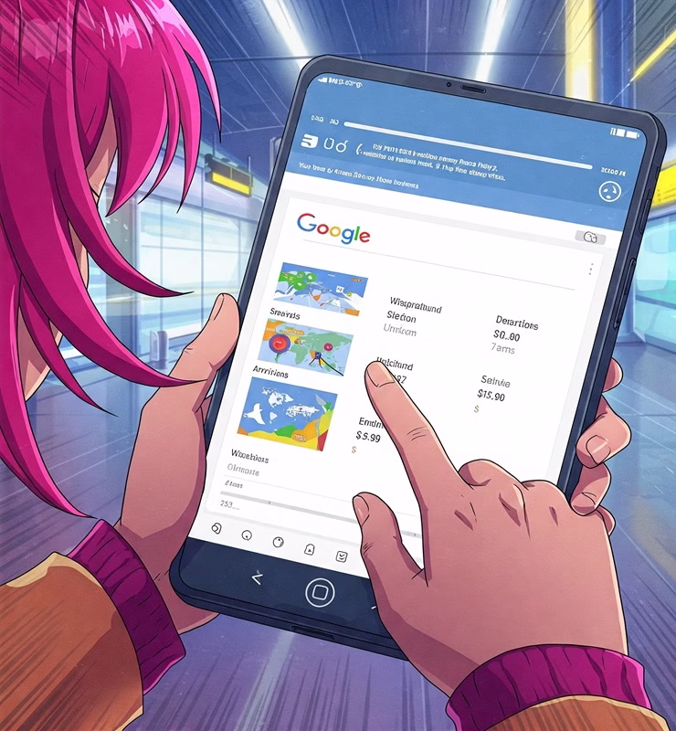 Flight booking from Google