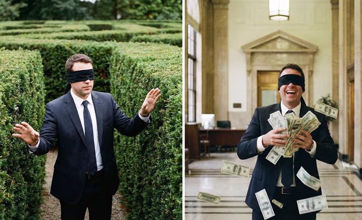 Image showing a person throwing money into the air