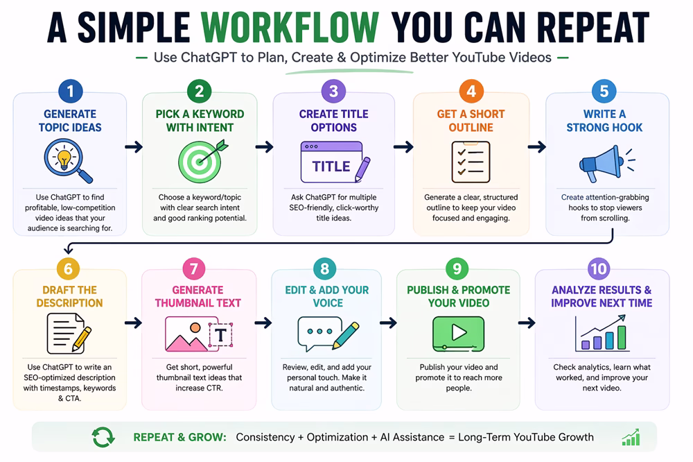 YouTube workflow flowchart