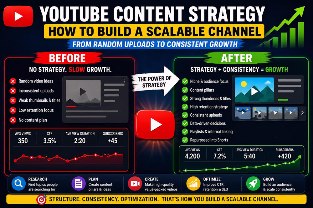 Image of YouTube content strategy