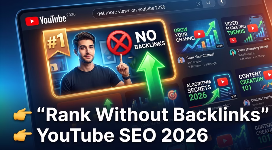 Image showing to rank YouTube videos without backlinks