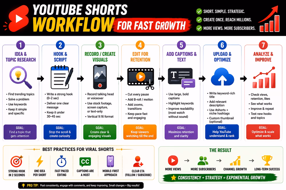 YouTube Shorts Workflow diagram